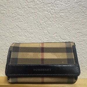 Burberry Beige and Black Plaid key holder